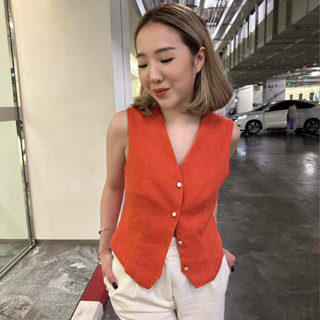 SLAY. - Linen Vest Blazer เสื้อกั๊กสูท ผ้าลินิน