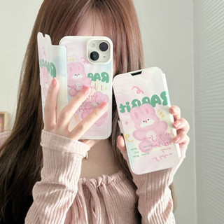 สอบถามก่อนกดสั่ง เคสกระต่าย เคสฝาพับ เคสพับ เคสเปิดปิด เคสนิ่ม TPU นิ่ม พับได้ เคสโทรศัพท์ กระต่าย สีชมพู สีพาสเทล