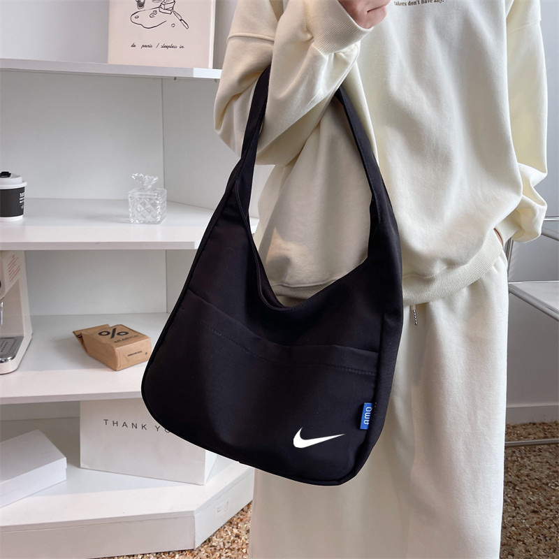 NKคุณภาพสูงกระเป๋าสะพายไหล่ผ้าแคนวาสสไตล์เกาหลี Simple Tote Bag