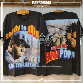 [ BIGGIE ] ready to die The Notorious Big POPPA original Bootleg เสื้อวง เสื้่อทัวร์ เสื้อฮิปฮอป วินเทจ papamama vintage