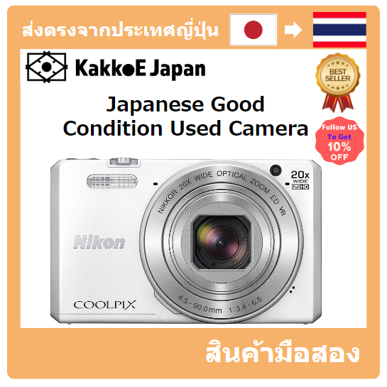 【ญี่ปุ่น กล้องมือสอง】[Japanese Used Camera]Nikon Digital Camera Coolpix S7000 20 times Zoom 16.05 million Pixel White S7000WH