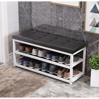 Shoe Storage Bench ชั้นวางรองเท้า  สีเทา 30x90x43cm DSDF-03