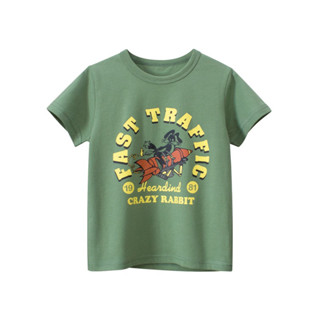 27kids เสื้อยืดเด็ก 9455 FAST TRAFFIC CRAZY RABBIT