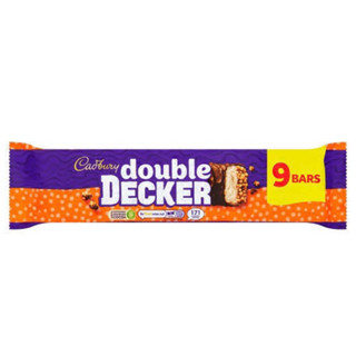 แพ็ค9บาร์ใหญ่ แคดบูรี่ ดับเบิลเดคเกอร์Cadbury double decker 9bar 335g.นำเข้าจากสาธารณรัฐเช็ก