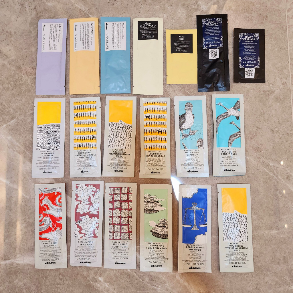Davines ขนาดทดลอง ❤️  Shampoo & Conditioner /Energizing /Nourishing /Renewing /Replumping /Calming