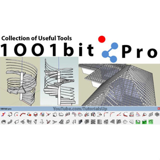 1001bit pro for Sketchup 2023 ปลั๊กอินเสริมสร้างองค์ประกอบอาคาร พื้น บันได หลังคา ประตู หน้าต่าง และอื่นๆ