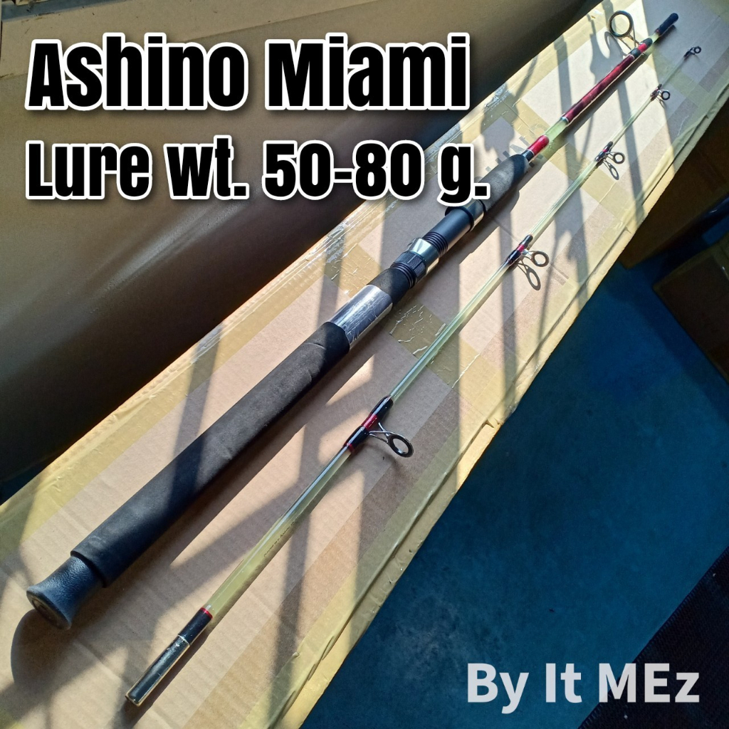 ของแท้ ราคาถูก คันเบ็ดตกปลา คันตัน Ashino Miami 2 ท่อน เหมาะกับงานช่อน ชะโด กระสูบ Spinning