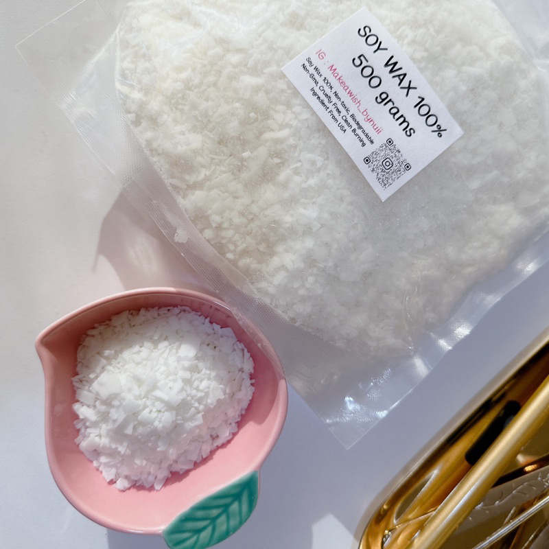 soy wax ไขถั่วเหลืองธรรมชาติ100% สำหรับทำเทียนหอม ไขถั่วเหลืองทำเทียน