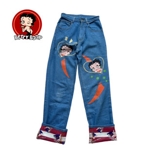 Betty boop กางเกงยีนส์ขายาว เบ็ตตี้ บู๊พ