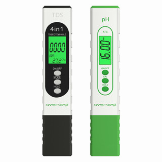 MarsHydro PH Meter Combo 4 in1 Digital LCD TDS/EC Tester Tool ปากกาทดสอบค่า pH 2 ชิ้น