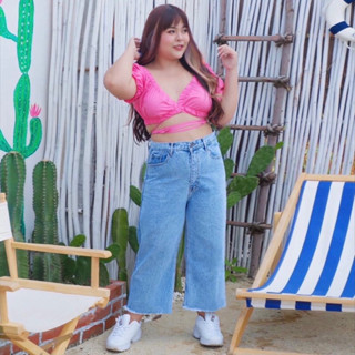 🫧🏖ยีนส์สาวอวบ 3XL-8XL💗รุ่น NR07-1 SnowPD by rainbow.jeans