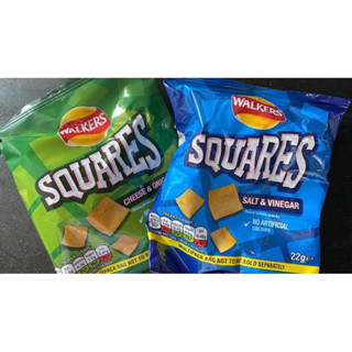 Walkers squares วอลค์เกอร์ สแคว์ 2รสชาติ นำเข้าจากอังกฤษ🇬🇧ขนาด 27.5กรัม