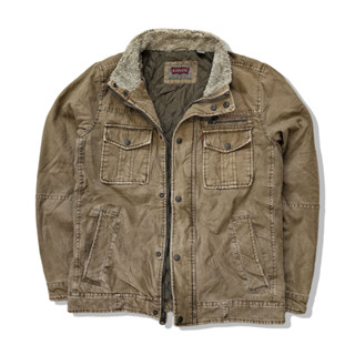 LEVIS Khaki Brown Trucker Jacket รอบอก 46”