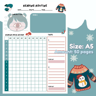 Winter Girl: Reading Planner บันทึกการอ่านหนังสือแบบชั่วโมง Planner