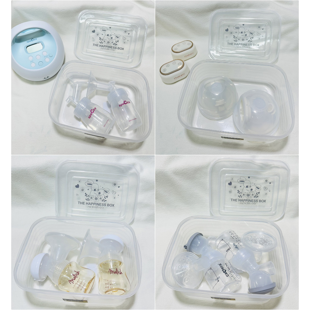 กล่องเก็บชุดกรวยปั๊มนม พร้อมฝาล็อค กันกลิ่น กันฝุ่นได้ แบบหูหิ้ว double lock / แบบฝาปิด รูปที่ 4