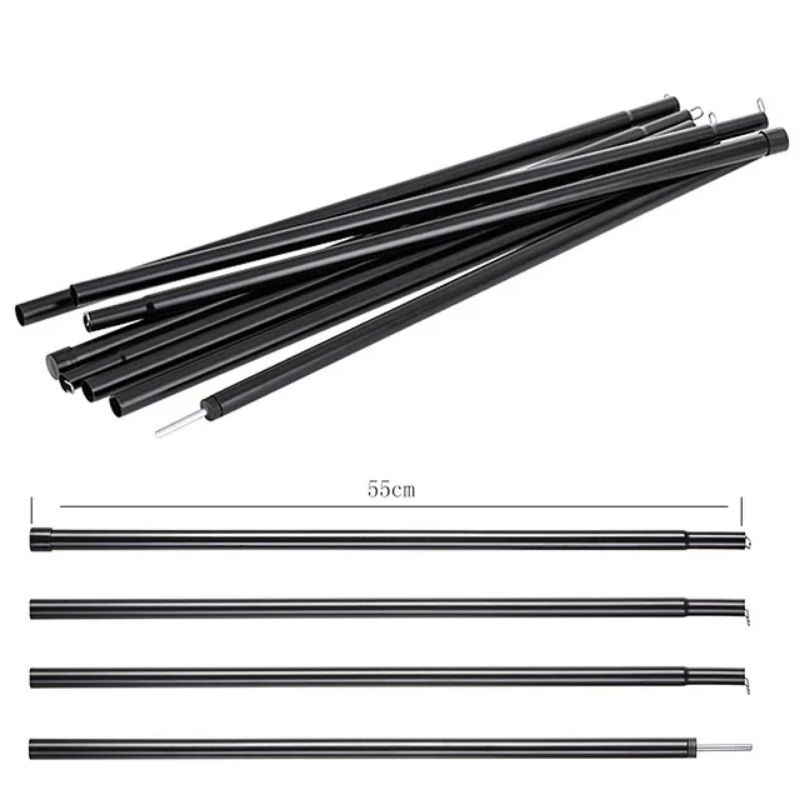 เสาทาร์ป เสาฟลายชีท เสาเทอเรสค้ำหน้าเต็นท์ 2 เมตร 2 ต้นพร้อมถุง - รูปที่ 4