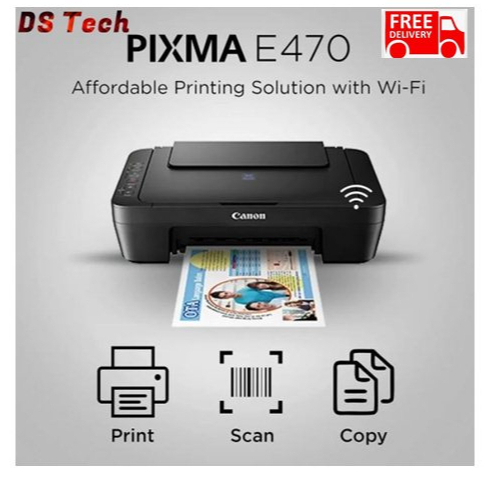 canon pixma E470 Printer (Print / Scan / Copy/ Wireless)