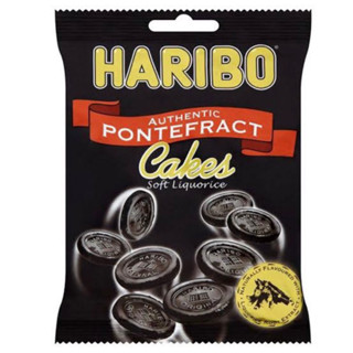 ฮาริโบ เยลลี่เค้ก กลิ่นชะเอม นำเข้าจากอังกฤษ🇬🇧 Haribo Ponteract cakes soft140g.