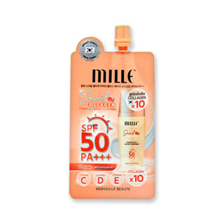 MILLE มิลเล่ สเนล คอลลาเจน วิตามินพลัส วอเทอร์รี่ ซันสกรีน SPF50 PA+++.(แบบซอง)