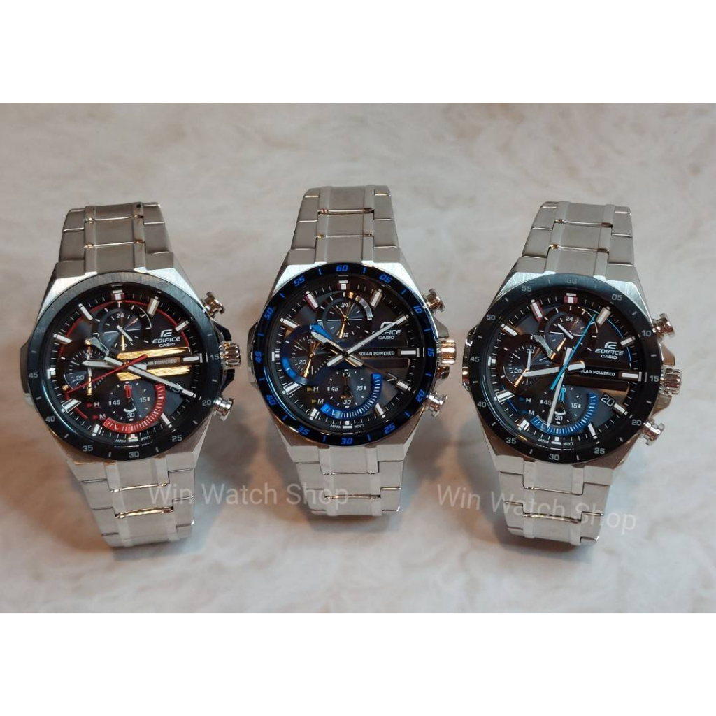 นาฬิกา Casio Edifice รุ่น EQS-920DB นาฬิกาผู้ชาย Solar Powered Chronograph ของแท้ 100% ประกันศูนย์ C