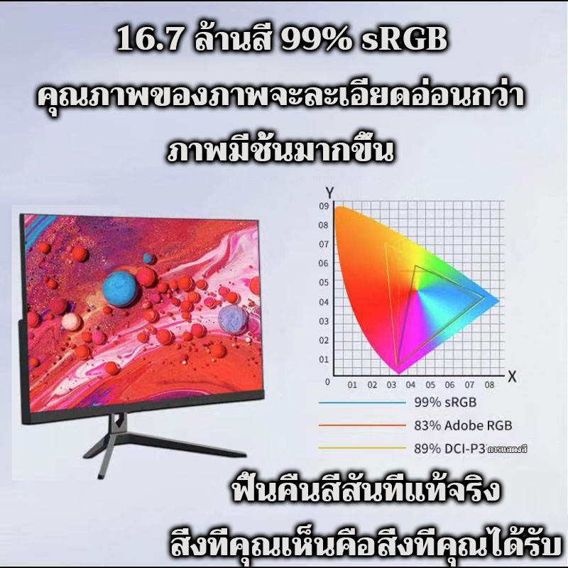 มอนิเตอร์เล่นเกม 17-27 นิ้ว 75hz 165hz FULL HD IPS หน้าจอโค้ง LED IPS 24 นิ้ว 1080P