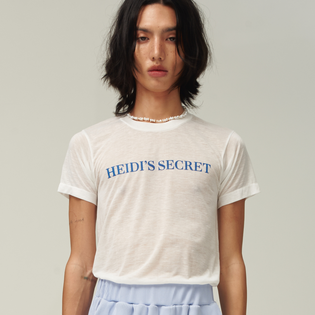 Heidi’s Secret Classic Tee - Super Thin #ผ้าบาง - Black/White