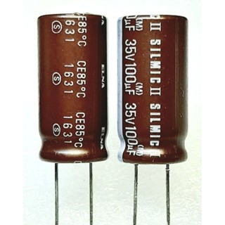 Elna Silmic II 100uf 35v For Audio Capacitor ตัวเก็บประจุ คาปาซิเตอร์