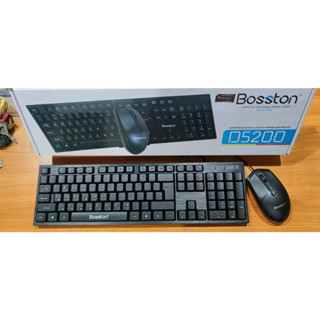 Keyboard+mouse Usb Set ชุดคีบอร์ดเมาส์ Bosston D5200