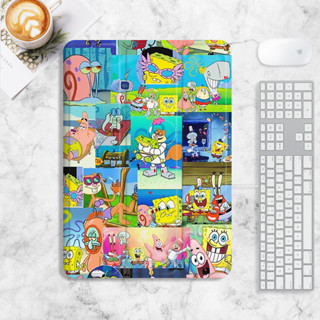 SpongeBob SquarePants เคส iPad air 1/2/3/4/5 mini 4/5/6 เคสไอแพด gen7/8/9 gen10 เคสซิลิโคน มีที่ใส่ปากกา 2022 pro11 case