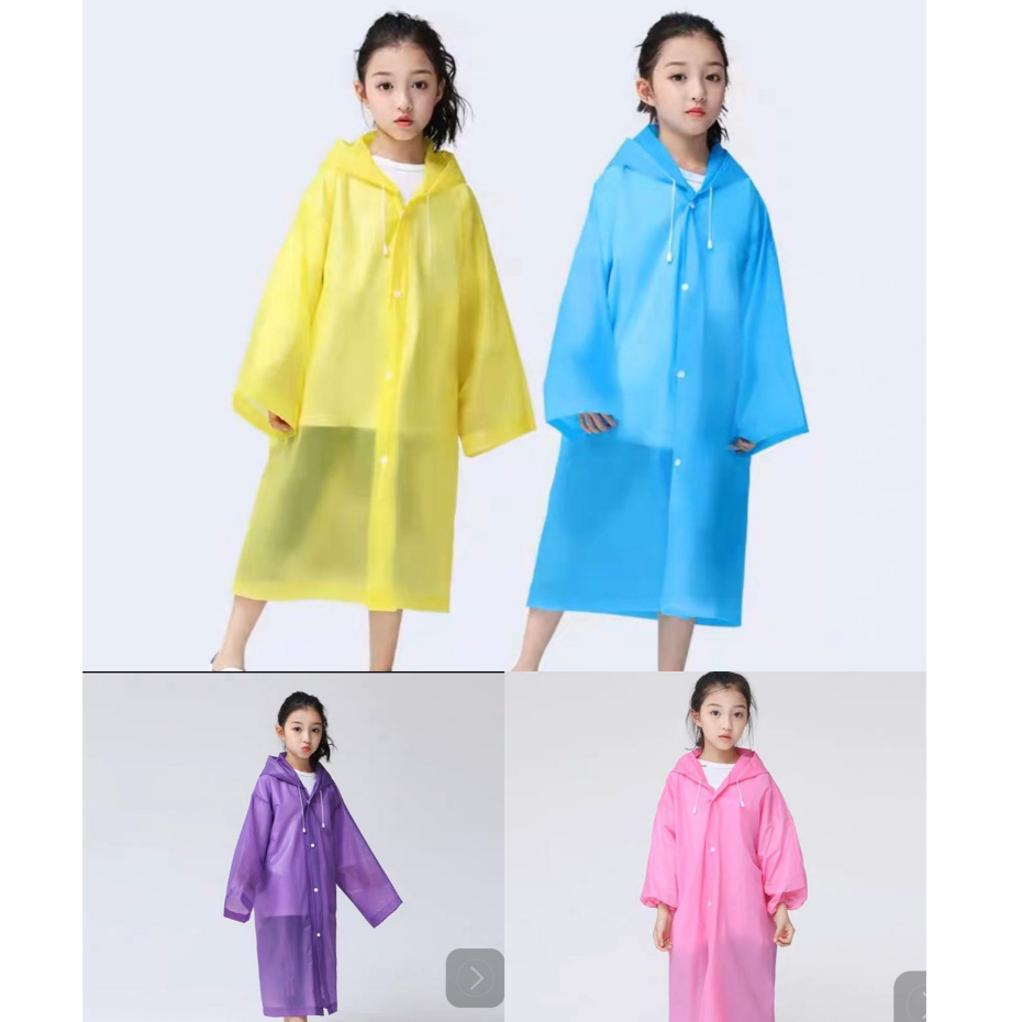 Rain Gear 37 บาท เสื้อกันฝนเด็ก ชุดกันฝนเด็ก EVA คุณภาพสูง ยืดหยุนได้ดี(เหมาะสำหรับ 90-135cm.) Baby & Kids Fashion