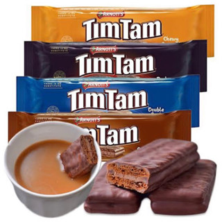 Timtam chocolate biscuits ทิมแทมบิสกิตช็อกโกแลต คาราเมล ดับเบิลช็อกโกแลต คาราเมล 175-200กรัม จากออสเตรเลีย🇦🇺