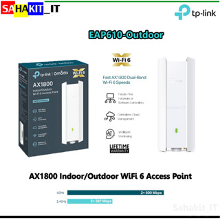 เราเตอร์ TP-Link : AX1800 Indoor/Outdoor WiFi 6 Access Point รุ่น EAP610-Outdoor