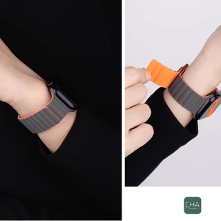 สาย smart watch 40/44/45/41/46/38มม สายนาฬิกา smart watch 11 10 9 8 ultra 7 6 5 4 3 นิ่ม เเบบเเม่เหล็ก a01 A-star