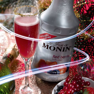 (HomeKoffee) MONIN Red Berrie Fruit Mix เพียวเร่โมนิน กลิ่น “เบอร์รี่สีแดง” บรรจุขวด 1 ลิตร (Puree MONIN กลิ่น “Red Berr