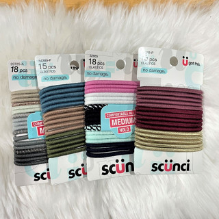 Scunci No Damage Elastics, Comfortable, All Day Medium Hold,Strong hold ยางมัดผม ยางรัดผม