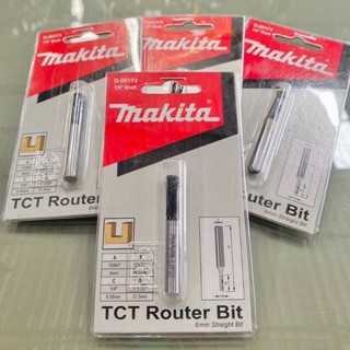 ดอกเร้าเตอร์ MAKITA กัดตรงแกน1/4" ขนาด 15/64" ยาว 51.5มม. รุ่น D-09173