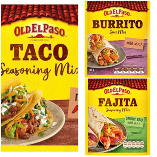 ผงปรุงรสเบอริโต้ ทาโก้ ฟาจิตา นำเข้าจากออสเตรเลีย🇦🇺 Old el paso burrito fajita toco 30-40g.