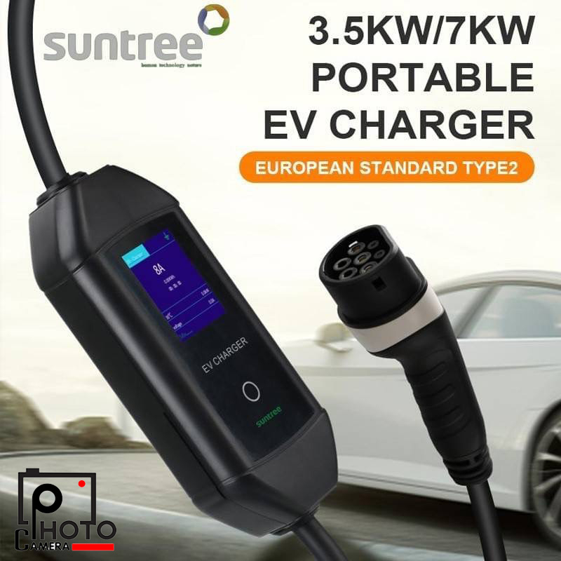 เครื่องชาร์จรถยนต์ไฟฟ้า Suntree EV Charger 16A/3.5KW 2.8 Inch European Standard Type 2