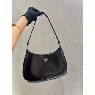 กระเป๋าแบรนด์เนม Prada Cleo brushed leather shoulder bag เทพ