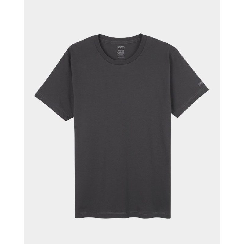 เสื้อยืดkoo’sคอกลมแขนสั้นเทาเข้ม