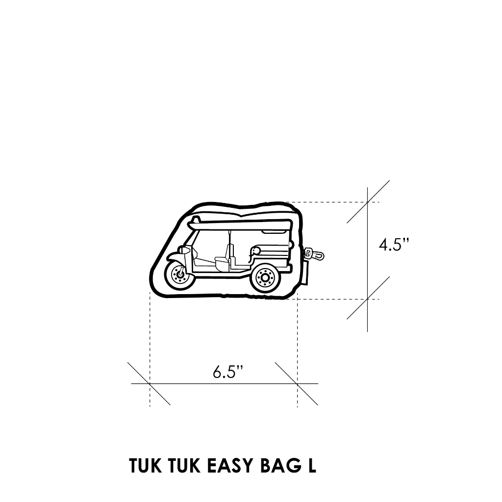 🐘พร้อมส่ง🐘 เอลฟ์...กระเป๋าผ้าลายรถตุ๊กตุ๊ก พับเก็บได้ L​ (ELEPH Easy Bag Tuk Tuk -​L) - รูปที่ 6