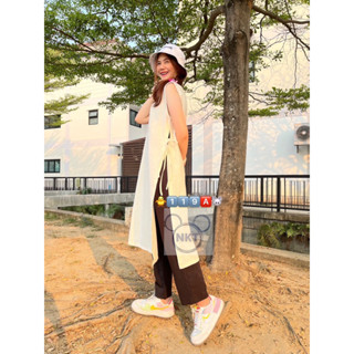 🐥ชุดเดรสแขนกุดผูกเชือก Minimal #สายคาเฟ่ห้ามพลาด