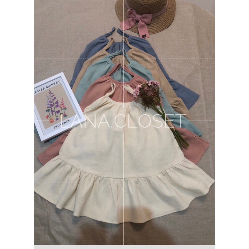 Minidress ระบายหางปลา สไตล์มินิมอล