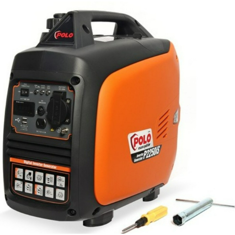 POLO เครื่องปั่นไฟ รุ่น P4500is Inverter 4 KW เครื่องปั่นไฟเบนซิน 4 จังหวะ อินเวอร์เตอร์ เสียงเงียบ ปั่นไฟ inverter
