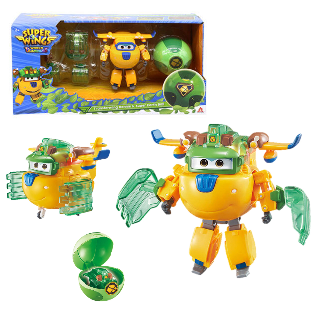 Super Wings S6 Transforming Donnie & ball - Earth Power ของเล่นหุ่นแปลงร่างซุปเปอร์วิงส์ SW760966