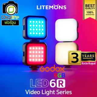 Godox LED 6R RGB Litemons 6W 3200K-6500K 1800mAh - รับประกันศูนย์ Godox Thailand 3ปี ( LED6R )