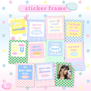 ✿ᱸ ᚐ (mini) poraloid frame sticker (แยกชิ้น) ᱸ ᚐ ✿