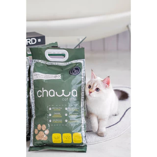 ⚡️ Chawa ทรายแมวเต้าหู้ผักตบชวา Tofu Cat Litter 10L/4.5kg เก็บกลิ่นดีมาก Odor Control ไร้ฝุ่น ทิ้งชักโครกได้