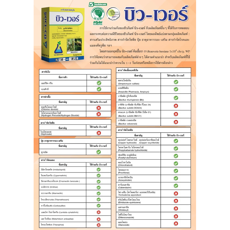 บิว-เวอร์ บูเวเรีย บัสเซียน่า จาก ทีเอบี  บิวเวอร์เรีย ชีวภัณฑ์กำจัดแมลง เพลี้ยอ่อน แมลงหวี่ เพลี้ยหอย เพลี้ยแป้ง กระโดด - รูปที่ 4