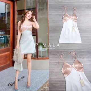 #PIMALA🌸เดรสหรูสายผูกโบว์ปรับระดับได้งานลูกคุณมากกกคุณขา